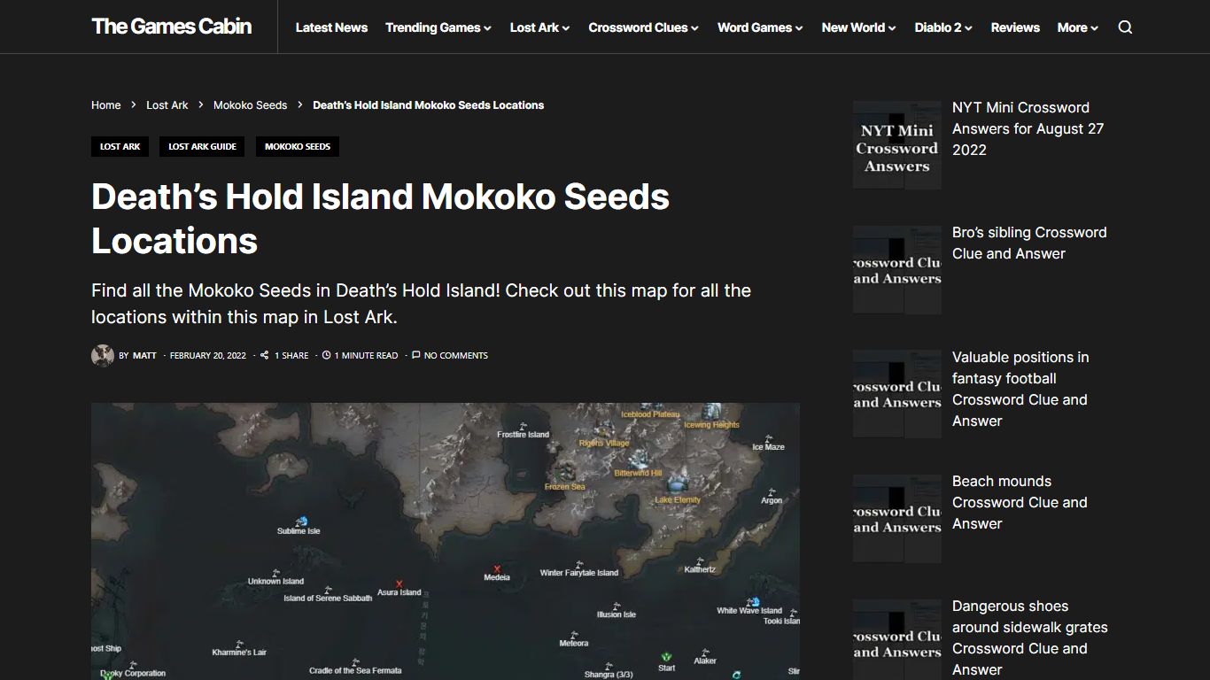 Death's Hold Island Mokoko Seeds Locations - Lost Ark - The Games Cabin